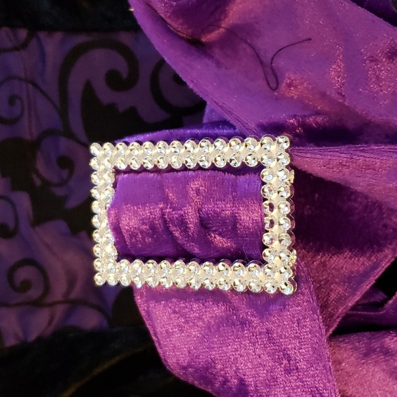 XIFEINIU Halloween Witch Costume  Dress Set Purple & Black Size 8 to 10 years - Picture 6 of 7